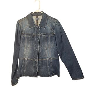Democracy Jean Jacket w/ Peplum Woman's Large
